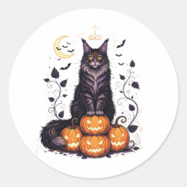 Adesivo Pumpkin King Coon - Maine Coon Halloween
