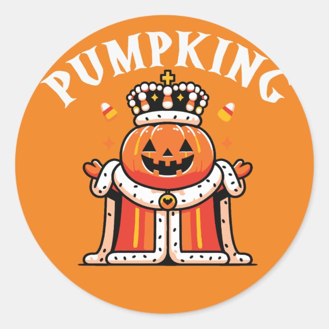 Adesivo Pumpkin King Halloween Royalty Sticker (Frente)