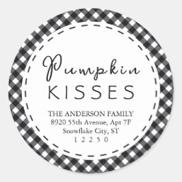 Adesivo Pumpkin Kisses |Ação de Graças de Buffalo Preto e 