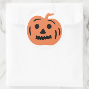 Adesivo Pumpkin Laranja Jack-O-Lanterna Halloween