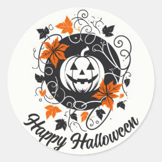 Adesivo Pumpkin Laranja Negro Branco