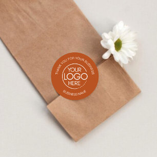 Adesivo Pumpkin Orange Business Obrigado