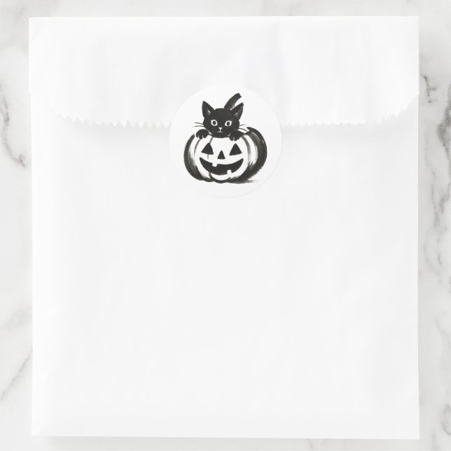 Adesivo Pumpkin Peek – Black Cat Halloween Design on  (Bolsa)