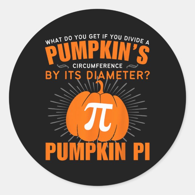 Adesivo Pumpkin Pie Math Halloween Pi Day Figurume Men War (Frente)