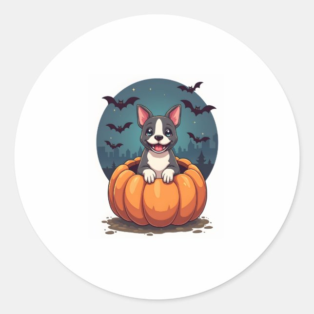 Adesivo Pumpkin Pitbull Smile (Frente)