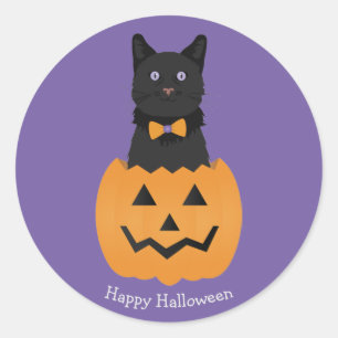 Adesivo Pumpkin Preto Feliz Halloween