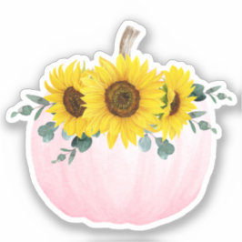 Adesivo Pumpkin rosa e girassol