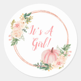 Adesivo Pumpkin Rosa Floral É uma garota