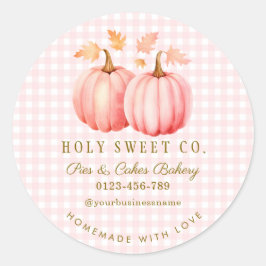 Adesivo Pumpkin Rosa Gingham Bakery