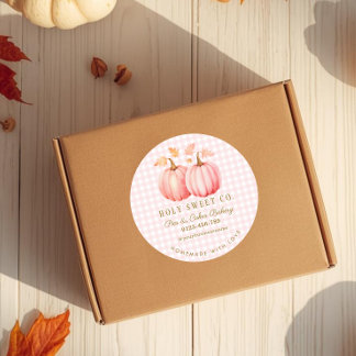 Adesivo Pumpkin Rosa Gingham Bakery