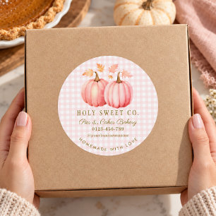 Adesivo Pumpkin Rosa Gingham Bakery