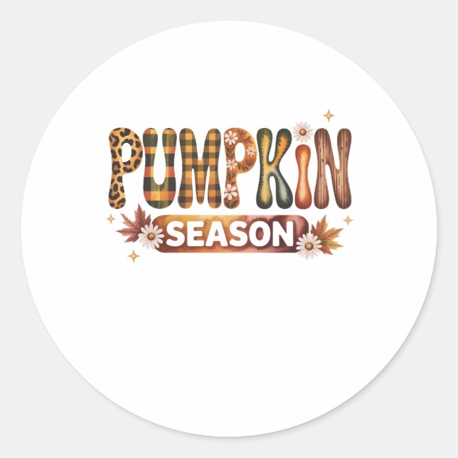 Adesivo Pumpkin Season Fall Boho (Frente)