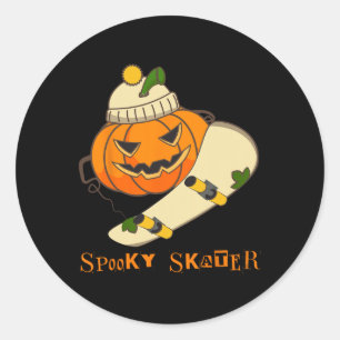 Adesivo Pumpkin Skateboard Halloween Figurume Diversão Ska