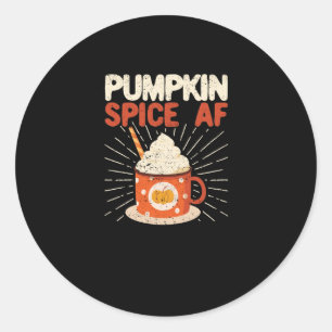 Adesivo Pumpkin Spice AF Engraçado Café Lover Obrigados de