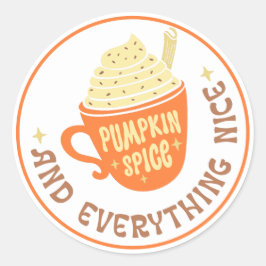 Adesivo Pumpkin Spice Crachá Queda