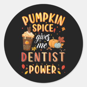 Adesivo Pumpkin Spice Dentist Power Autumn Fall Season Den