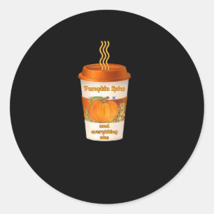 Adesivo Pumpkin Spice e tudo o que é agradável cai colorid