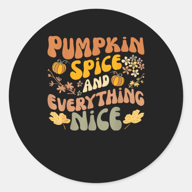 Adesivo Pumpkin Spice E Tudo O Que É Boa Queda (Frente)