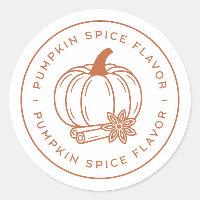 Adesivo Pumpkin spice flavor flavoring (Frente)