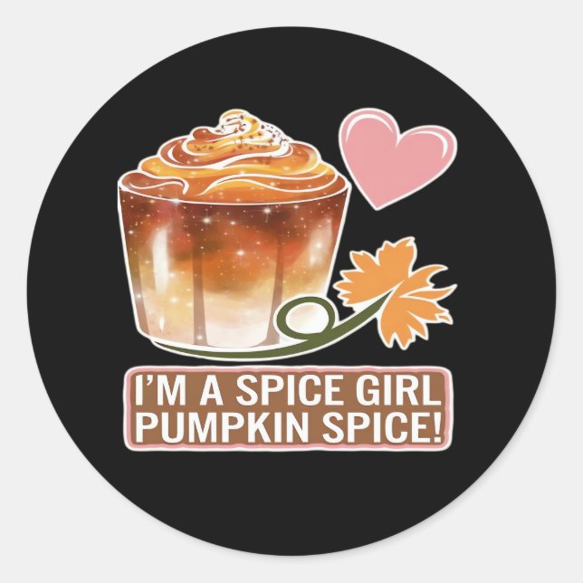 Adesivo Pumpkin Spice Girl Fall Sticker (Frente)