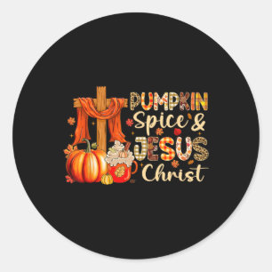 Adesivo Pumpkin Spice Jesus Cristo Ação de Graças outono