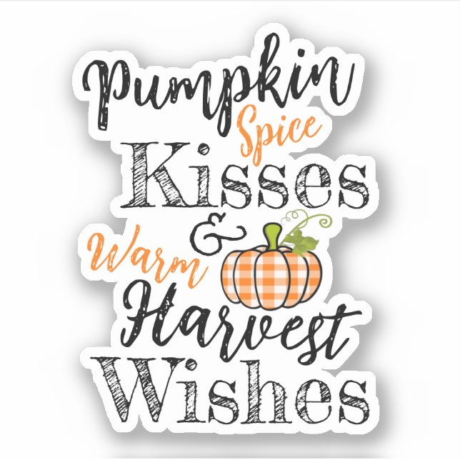 Adesivo Pumpkin Spice Kisses (Frente)