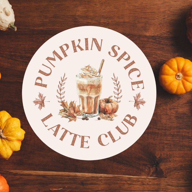 Adesivo Pumpkin Spice Lats Club outono (Close up)
