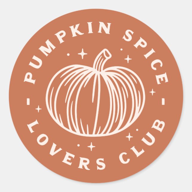 Adesivo Pumpkin Spice Lovers Club (Frente)