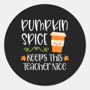 Adesivo Pumpkin Spice Mantém Este Professor Belo Halloween