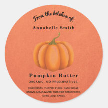 Pumpkin Spice Orange Fall Personalizado Jar Person