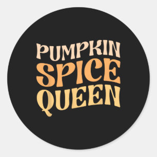 Adesivo Pumpkin Spice Queen PSL Café Lover Retro Fall Au