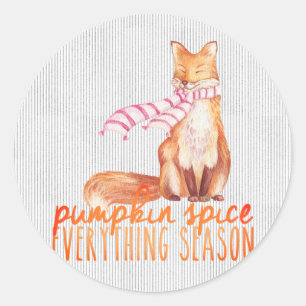 Adesivo Pumpkin Spice Season Sitting Fox