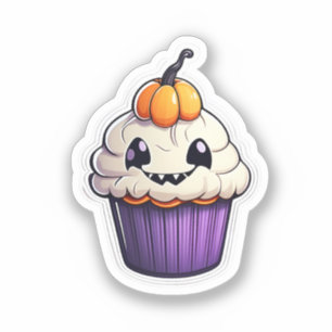 Adesivo Pumpkin Spice Sorri: Cupcake de Halloween