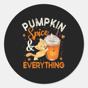 Adesivo Pumpkin Spice Tudo Camisa Gato Fato De Gato Fora D