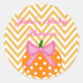 Adesivo Pumpkin Themed Baby Girl chá Sticker