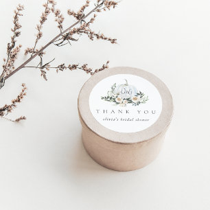 Adesivo Pumpkin Verde de outono Branco Obrigado