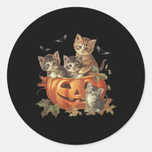 Adesivo Pumpkin Vintage 90s Cat Retro Halloween