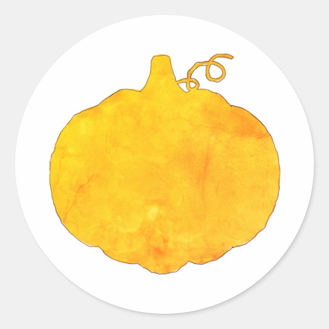 Adesivo Pumpkin Watercolor Painting (Frente)