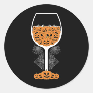 Adesivo Pumpkin Wine Gl Spider Fácil Halloween