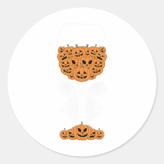 Adesivo Pumpkin Wine Gl Spider Fácil Halloween (Frente)