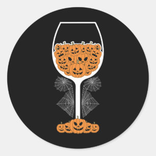 Adesivo Pumpkin Wine Gl Spider Fácil Halloween