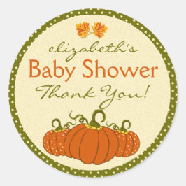 Adesivo Pumpkins Autumn Guest Favor Obrigado