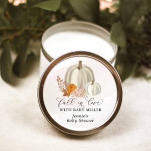 Adesivo Pumpkins branco cai no Chá de fraldas de amor pers