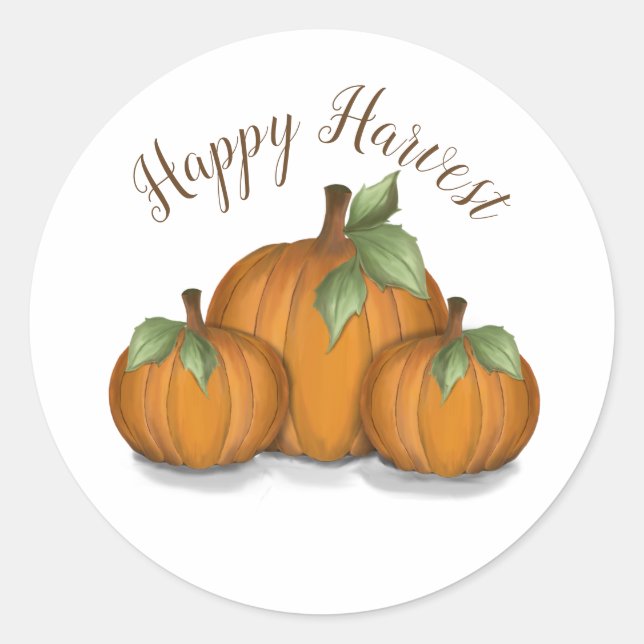Adesivo Pumpkins Classic Round Sticker (Frente)