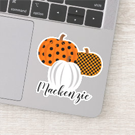 Adesivo Pumpkins de queda de nome personalizado