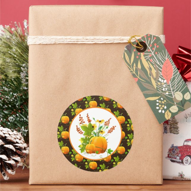 Adesivo Pumpkins e Sunflower Fall Season (Feriado)