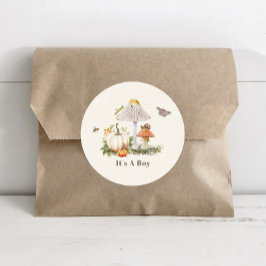 Adesivo Pumpkins Mushroom Woodland Insetos Boy Chá de fral