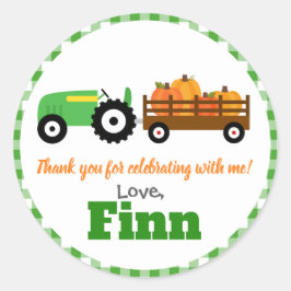 Adesivo Pumpkins Truck Pumpkin Patch - Trator Verde