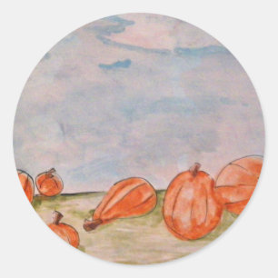 Adesivo Pumpkins Watercolor Picture