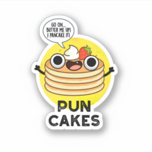 Adesivo Puncakes Engraçado Pancake Pun